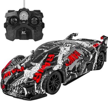 Imagem de Carrinho De Controle Remoto Brinquedo 1:18 Runfast II Dm Toys, Branco