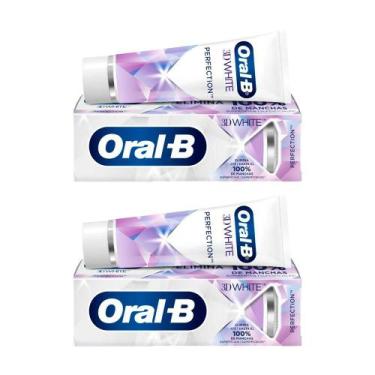 Imagem de Kit 2 Pasta De Dentes Oral-b 3d White Perfection Em Creme 102 G