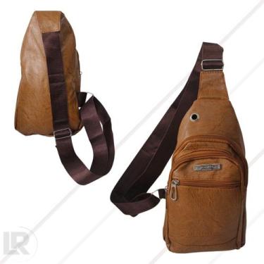 Imagem de Shoulder bag pochete transversal marrom masculino - Lellis quase tudo