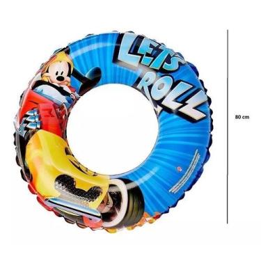 Imagem de Boia Inflável Circular De Cintura Franja Mickey 72 Cm - Etitoys