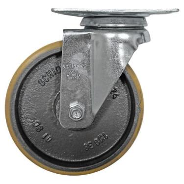 Imagem de Rodízio Laranja 614 Placa Giratório GL 614 PN - SCHIOPPA