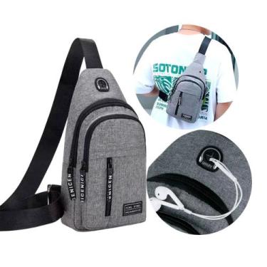 Imagem de Bolsa Transversal  BRASWEI Modelo BW8300, Cinza