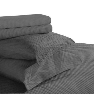 Imagem de Colcha Solteiro Teka Genova Piquet Favo Cinza Grafite 100% Algodão