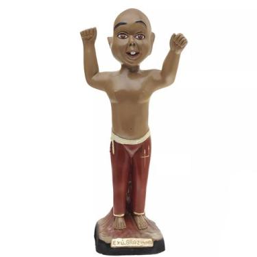 Imagem de Imagem Exu Brasinha Escultura 30 Cm Gesso Resinado Umbanda Candomblé -
