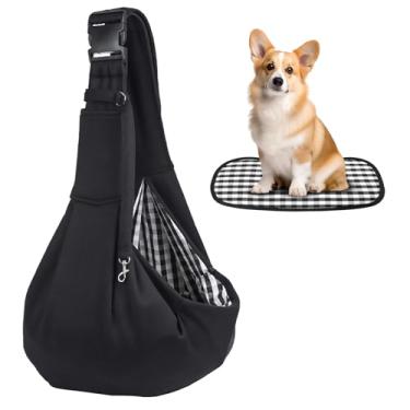 Imagem de Kanemc Transportadora Tipo Estilingue Para Cães Pequenos, Inclui Suporte Inferior, Filhotes, Gato, Envoltório, Transportadora, Alça Ajustável, Bolso Com Zíper, Mãos Livres, Pacote Para Animais De Esti