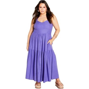 Imagem de City Chic Vestido plus size, vestido Bailey, Lilás, 46