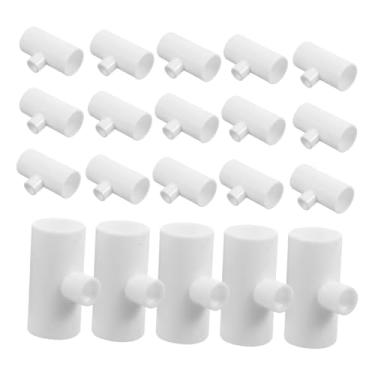 Imagem de Bothyi 20x Conectores T de PVC para bebedouro de frango Conectores de bebedouro de aves Rosqueado Espessado Automático para bebedouro de aves Acessórios de