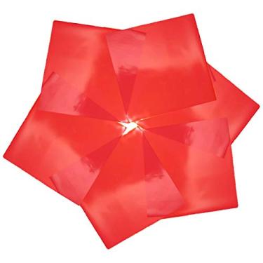 Imagem de FIESTA WRAPS 150 folhas de celofane vermelho 20 x 20 cm - papel celofane vermelho - papel transparente para artesanato - papel saran colorido - papel de embrulho para violoncelo - folhas coloridas