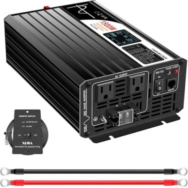 Imagem de XIJIA 1500 W (Potência de Pico 3000 W) Onda Senoidal Pura Visor LCD DC 24 V Inversor AC 120 V 60 Hz Inversor Solar Para Uso Doméstico Carro DC24V (Faixa 20V-30V) 1500W