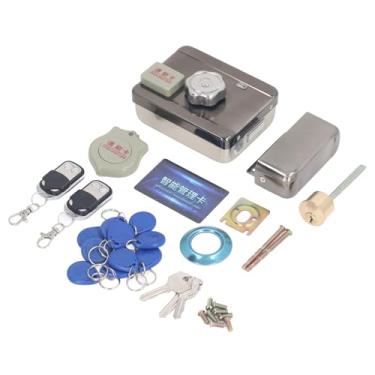 Imagem de Fechaduras de Porta Sem Chave, Fechadura de Porta Inteligente Eletrônica de Aço Inoxidável Resistente Ao Impacto a Pilhas Anti-roubo para o Armazém