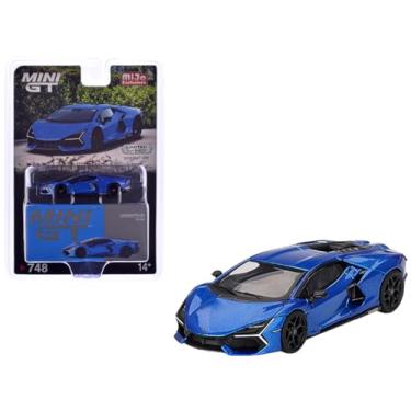 Imagem de 1:64 Scale Diecast Model Car Compatible with Lamborghini Revuelto Blu Eleos Limited Edition by Mini GT MGT00748