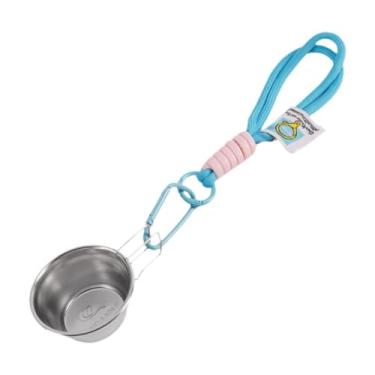 Imagem de Deevoka Copo de acampamento, tigela de isca de pesca, xícara de chá, caixa de comida de peixe versátil, acessórios de pesca para caminhadas, Azul Claro