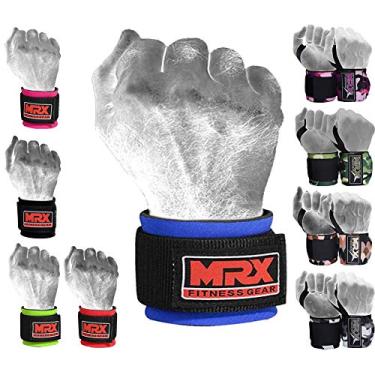 Imagem de (Azul) - MRX Weight Lifting Wrist Wraps for Wrist Support Crossfit Lifting Straps Gym Bodybuilding Training Workout para HOMENS e MULHERES