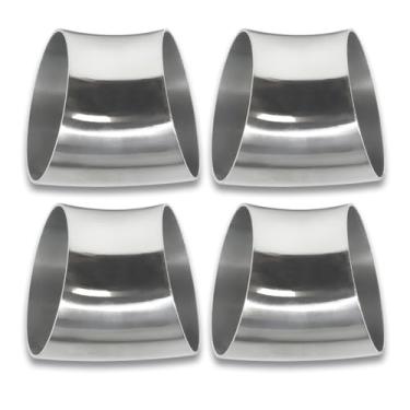 Imagem de Gorniloxam Od 3" 45 Graus Tubo de Cotovelo de Escape(Cotovelo de Mandril) Aço Inoxidável Ss304 Curva Adequado para Tubo de Cotovelo de Escape Modificado de Carro, Corrimão de Escada, Etc.(4 Peças)(76