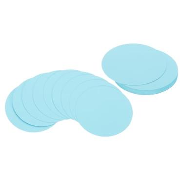 Imagem de PATIKIL Cartolina circular de 7,6 cm, 25 peças de papel com recortes de formato redondo, porta-copos grossos para projetos de artesanato, decoração de quadro de avisos, azul claro
