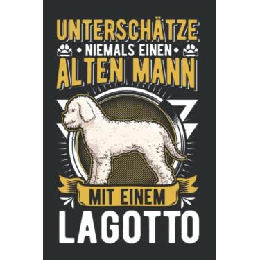 Imagem de Lagotto Romagnolo Notizbuch: Lagotto Romagnolo Alter Mann Trüffelsuchhund / 6x9 Zoll / 120 karierte Seiten Seiten