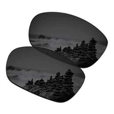 Imagem de SmartVLT Lentes de substituição polarizadas revestidas com AR Stealth pretas para óculos de sol Oakley Ten X OO9128