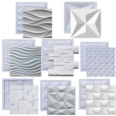 Imagem de Formas De Gesso 3D Cimento Molde Plástico Abs Placa Parede - Formas Ge