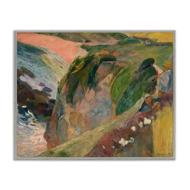 Imagem de Stupell Industries Classic Gauguin Above The Sea Framed Giclee Wall Art Design por one1000paintings, moldura cinza, 76 x 61 cm