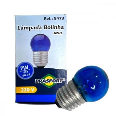 Imagem de Lampada Bolinha Brasfort 7Wx220V. Azul - Kit C/25 Pecas, Azul, 220V