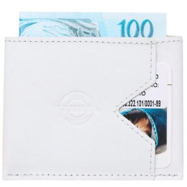 Imagem de Carteira  Slim Porta Cartões e CNH Artlux em Couro 953, Branco