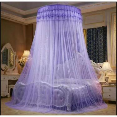 Imagem de Mosquiteiro rei casal, queen e king renda bordada gigante aro 1m - Gru