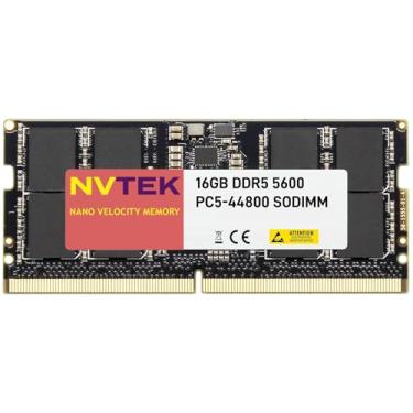 Imagem de NVTEK 16GB (1X16GB) DDR5 5600MHZ PC5-44800 1Rx8 1.1V CL46 262-PIN Non-ECC SODIMM Laptop AIO PC Memória de computador