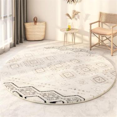 Imagem de HJZSZX Tapete decorativo redondo abstrato arte tapete lavável à máquina sala de estar tapete macio confortável quarto tapetes, YY037,2,I, diâmetro 250 cm