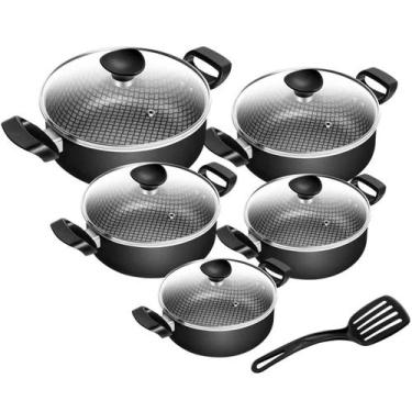 Imagem de Conjunto De Panelas Antiaderente Spesso Caçarola 5 Peças Patolux, Pret