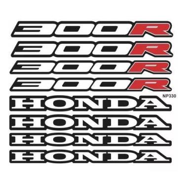 Imagem de Adesivos Kit Ploter De Roda Moto Honda Cb300r Vermelho - Resitank