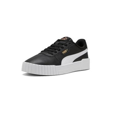 Imagem de PUMA Tênis feminino casual Carina 3.0, 3.0 Preto-branco-ouro, 41