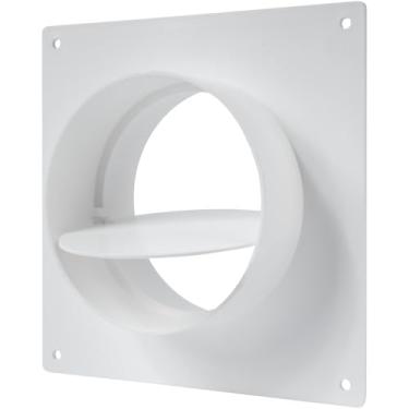 Imagem de Sistema de ventilação de 10 cm, placa de conector de duto de ventilação reta de tubo de plástico para sistema de ventilação de resfriamento HVAC com válvula