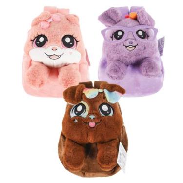 Imagem de Mochila de Pelúcia Pet Infantil Unitário Sortido Make Brinq Polibrinq 