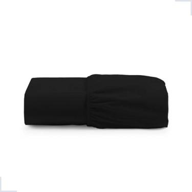 Imagem de Lençol Elástico Avulso Solteiro Casal Queen e King Micropercal 400 Fios (Preto, Queen)