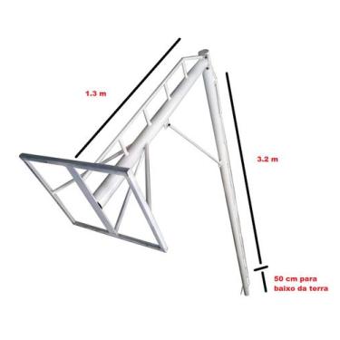 Imagem de 1 Estrutura Para Tabela De Basquete 3 M X 1,3 M Universal TDAÇO