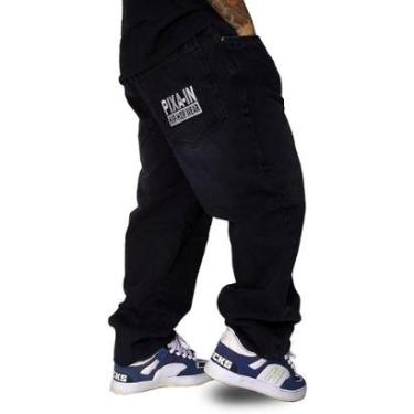 Imagem de Calça Jeans Pixain Placa Hip Hop Preto PIX-246 Cor:;Tamanho:48-Masculino