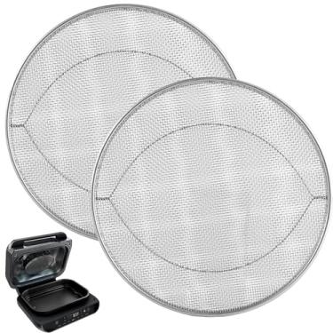 Imagem de WEBROIL Pacote com 2 protetores contra respingos para Ninja FG551 DG551 BG500A Foodi Air Fryer acessórios, peças de reposição de proteção contra respingos de aço inoxidável para churrasqueira interna