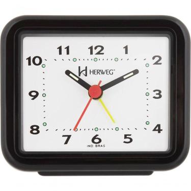 Imagem de Relógio Despertador Quartz Alarme Forte Preto - Preto