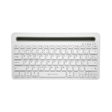 Imagem de Teclado Sem Fio C3Tech K-BT100, Bluetooth, ABNT2 - Branco - K-BT100WH 