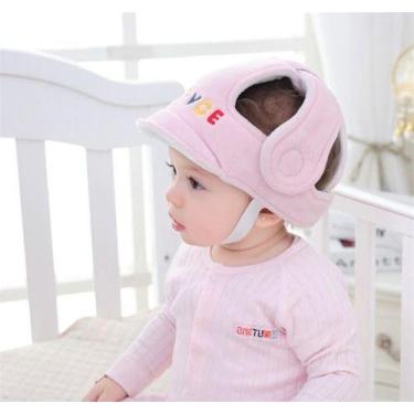 Imagem de Protetor Chapeu Capacete Cabeça Infantil Bebê Crianças Rosa, Rosa
