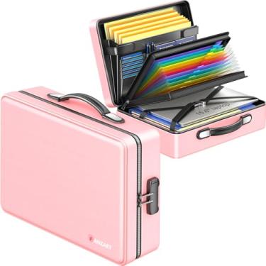 Imagem de ANZAKY Caixa de documentos à prova de fogo com zíper à prova de fogo, capa interna rígida à prova de fogo com fechadura, à prova de fogo, resistente à água, organizador de documentos importante, pasta