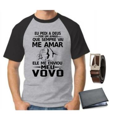 Imagem de Camiseta camisa masculina avô vovô melhor amigo dia dos pais carteira 