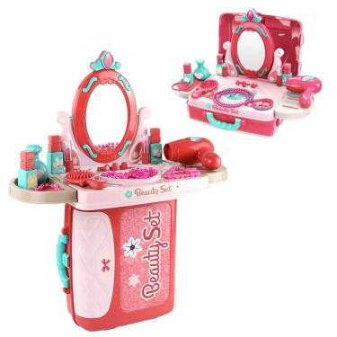 Imagem de Kit de maquiagem Pretend Play Yosamy 3 em 1 com estojo de transporte para menina