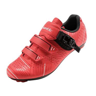 Imagem de Santic Tênis de ciclismo masculino para ciclismo de estrada, tênis de equitação com fivela - Estrada Novo, Novo tamanho vermelho, 38
