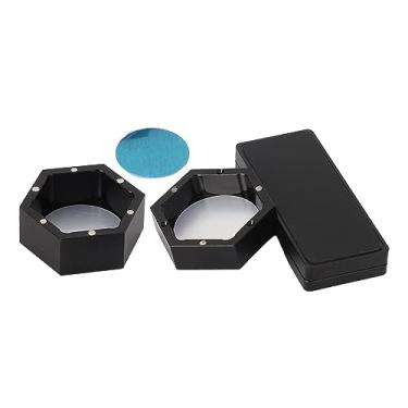 Imagem de plplaaoo Mini estojo magnético portátil de giz para taco de bilhar preto caixa de giz hexagonal para taco de bilhar suporte de giz para jogadores profissionais de bilhar feito de liga de alumínio de