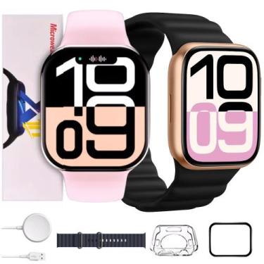 Imagem de Novo Smartwatch S10 Amoled com GPS NFC Android iOS C/ Pulseira Ocean -