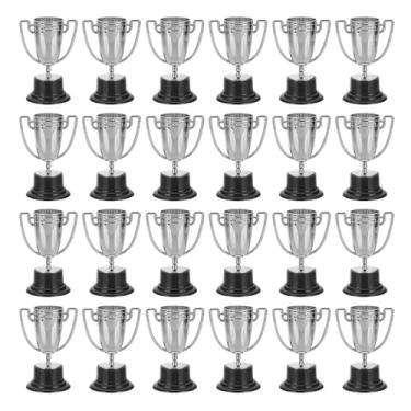 Imagem de PATIKIL Mini troféus de 8,5 cm, 24 peças de copos de troféu de prata de plástico, pequenos troféus de prata, prêmio para competições de torneios esportivos, lembrancinhas de festa, adereços vencedores