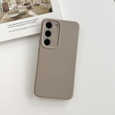 Imagem de Capa de silicone líquido macio de qualidade para Samsung Galaxy S24 S23 Plus S22 Ultra Lente protetora capa colorida, C, para Samsung S24Ultra