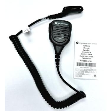 Imagem de Motorola Solutions Microfone de alto-falante remoto OEM PMMN4069AL PMMN4069. IP55, classificação intrinsecamente segura, microfone de áudio IMPRES Windporting com conector auricular de 3,5 mm -