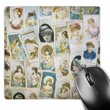 Imagem de 3dRose Mouse pad de 20 x 20 x 0,65 cm, Mi, Mackinac Island, 1900S Pinups (mp_91246_1)